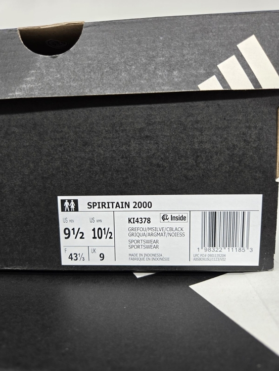 adidas Men\'s Spiritain 2000 Grey Matte Silver Black Shoes Size 9.5 New main image 6